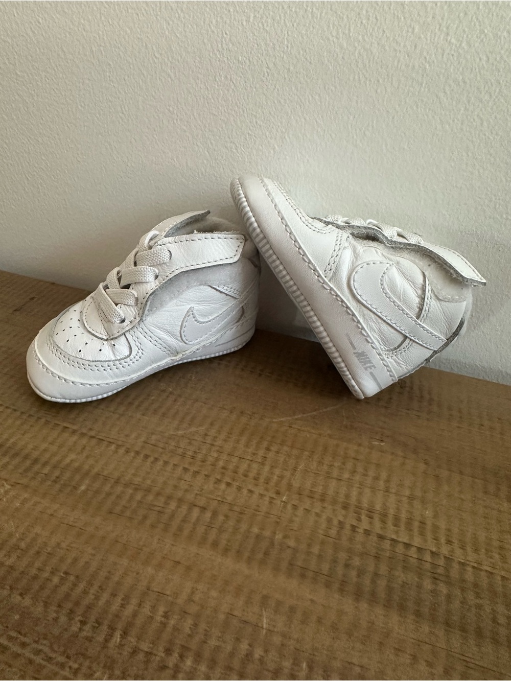 Nike Baby White High-Top Walker Sneakers